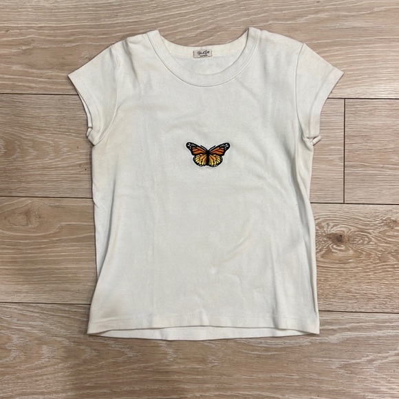 Brandy Melville Butterfly Tee - Picture 1 of 1